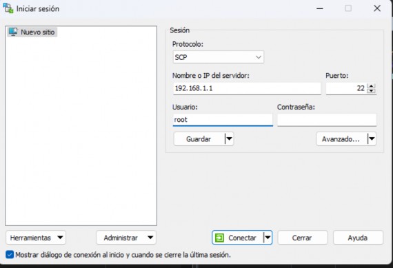 WinSCP copiar archivo