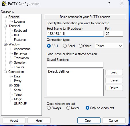 PuTTY Commands